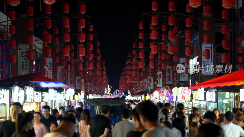 洛阳十字街美食街夜市