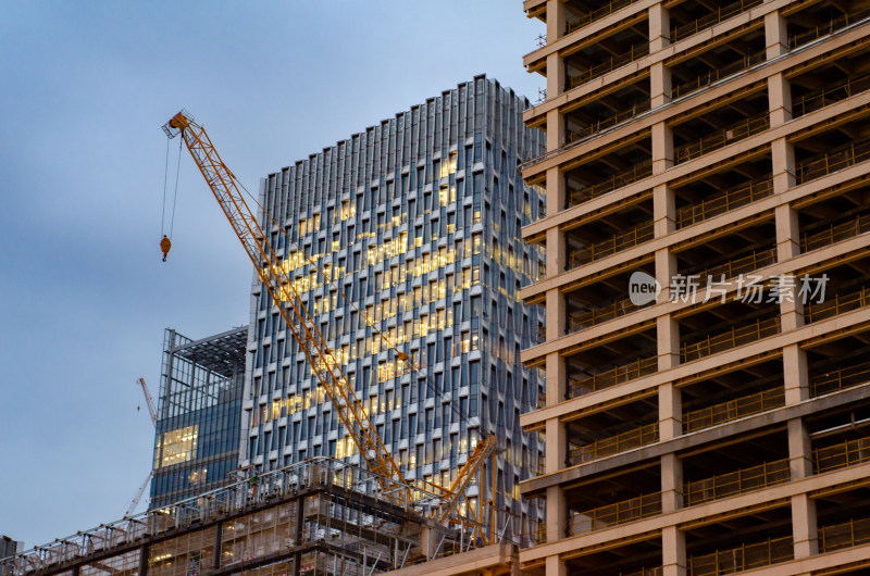 上海新建高楼的城市风光