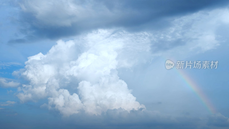 天空彩虹云朵延时合集蓝天白云自然风光风景