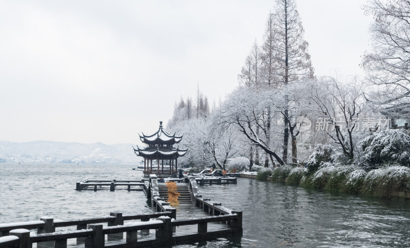 杭州市西湖雪景