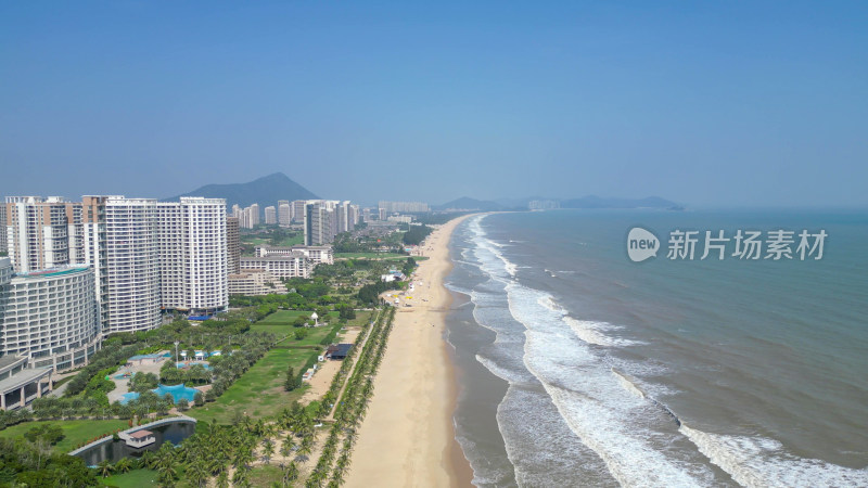 航拍广东阳江保利海陵岛沙滩