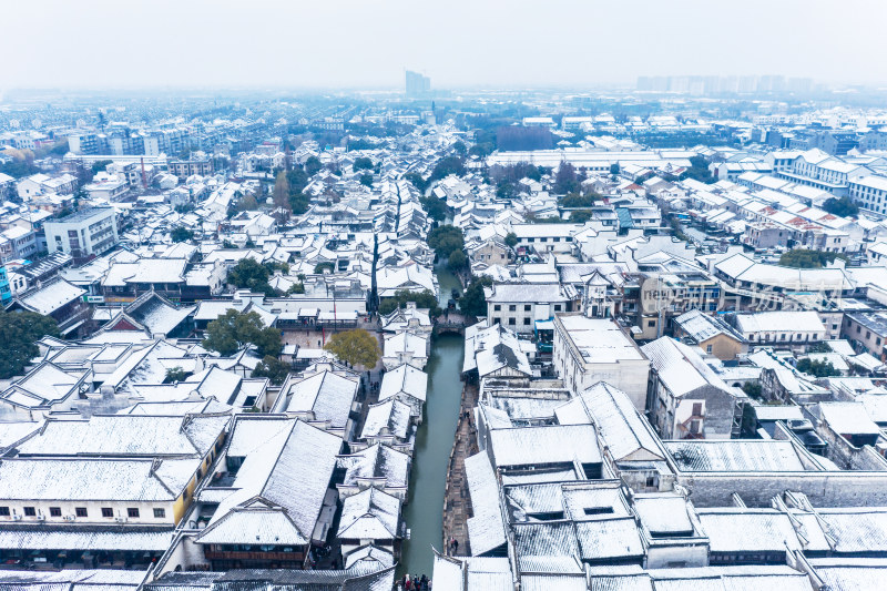 白雪皑皑的乌镇