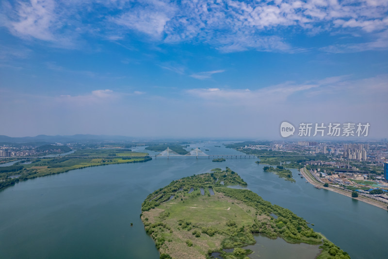 湖北襄阳城市风光旅游景区地标建筑航拍图