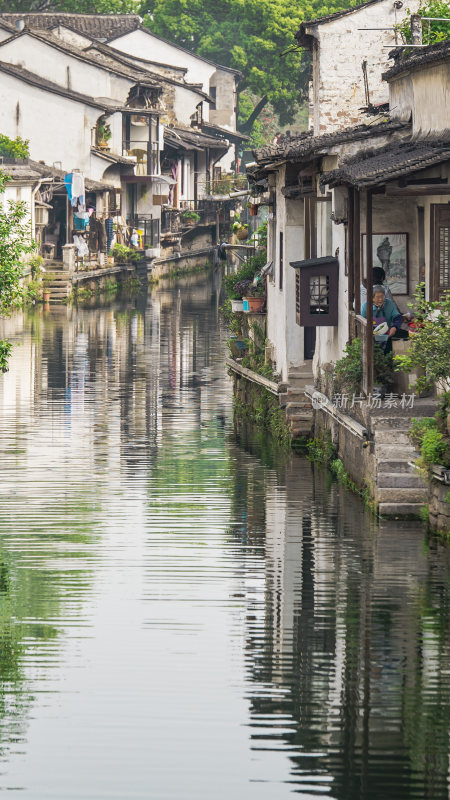 绍兴仓桥直街江南水乡风景