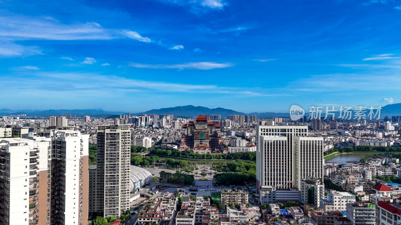 玉林城市建设高楼航拍图