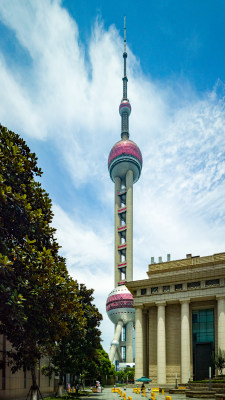 上海苏州河外滩外白渡桥陆家嘴城市建筑景观