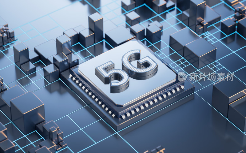 5G网络通信概念3D渲染