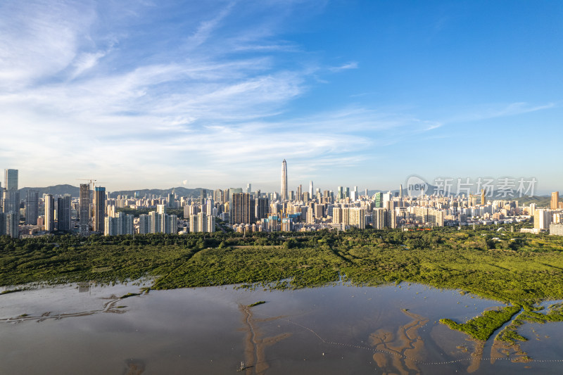 深圳市福田街道航拍风光