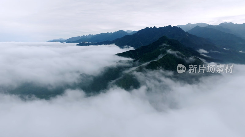 秦岭山脉云海云雾