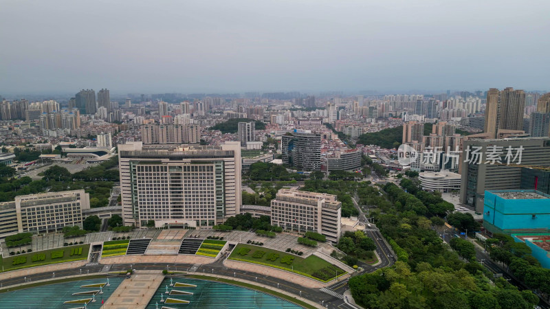 航拍广东东莞市人民政府