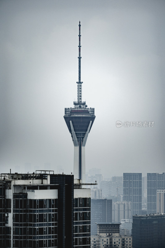 俯瞰成都地标太古里的全景图