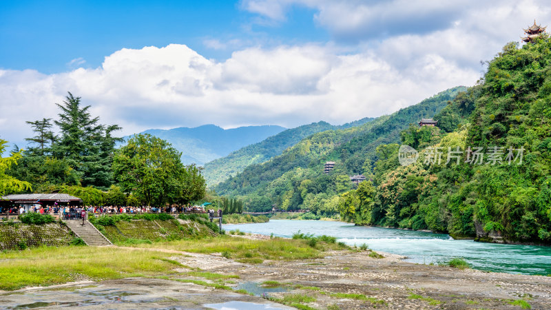 四川都江堰景区旅游综合场景