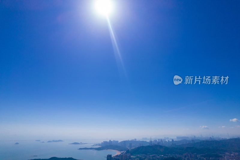 广东珠海城市风光景山公园航拍摄影图