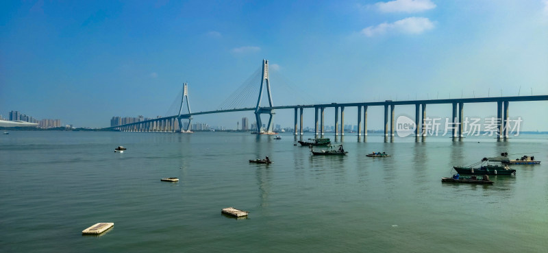 广东湛江海湾大桥摄影图