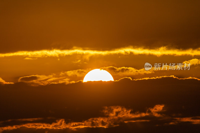 日落太阳特写