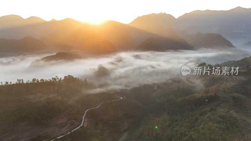 重庆酉阳：霜降后的山坡“红似火”