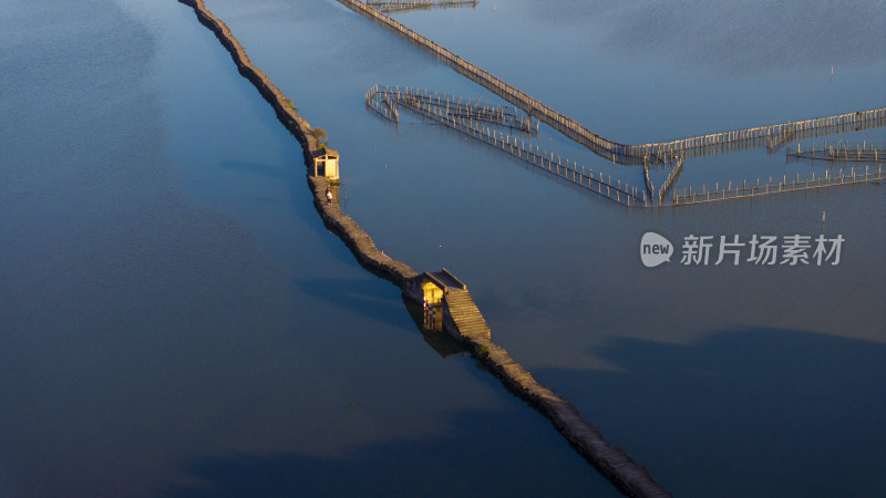 浙江绍兴犭央犭茶湖昂桑湖江南水乡古道