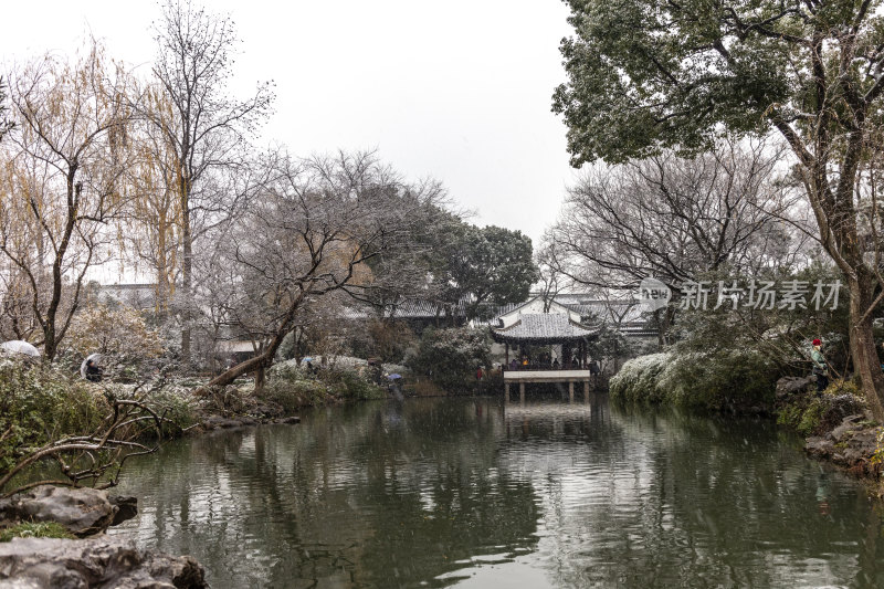 拙政园雪景