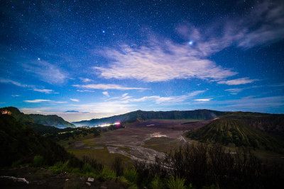 印尼巴厘岛布罗莫火山星空