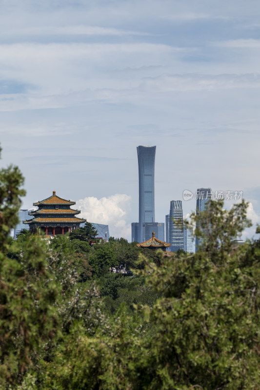 北京古今建筑中国尊景山