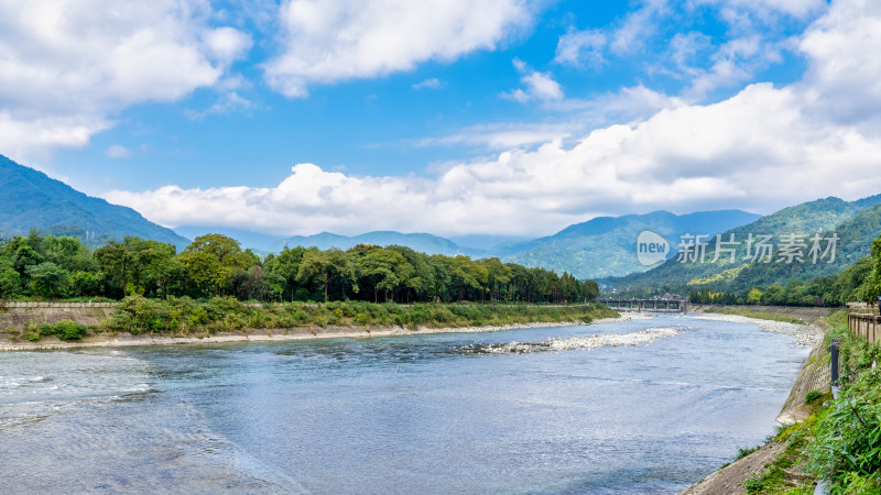 四川都江堰水利工程景区的风景