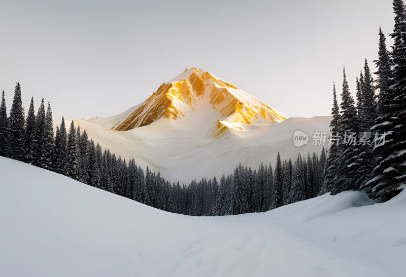 雪山高原森林