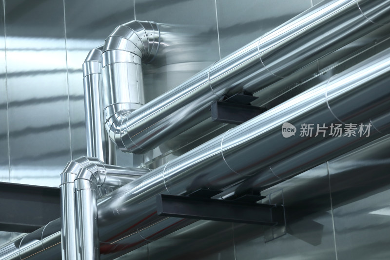 工业金属管道特写