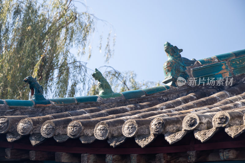 山西太原晋祠屋脊脊饰