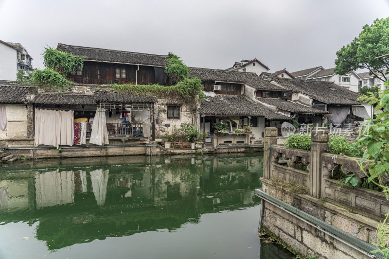 绍兴仓桥直街江南水乡风景