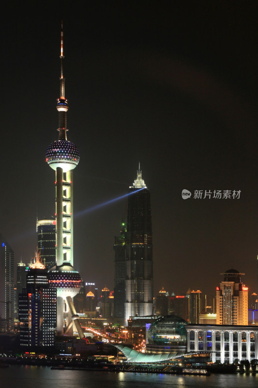 上海东方明珠与金茂大厦夜景