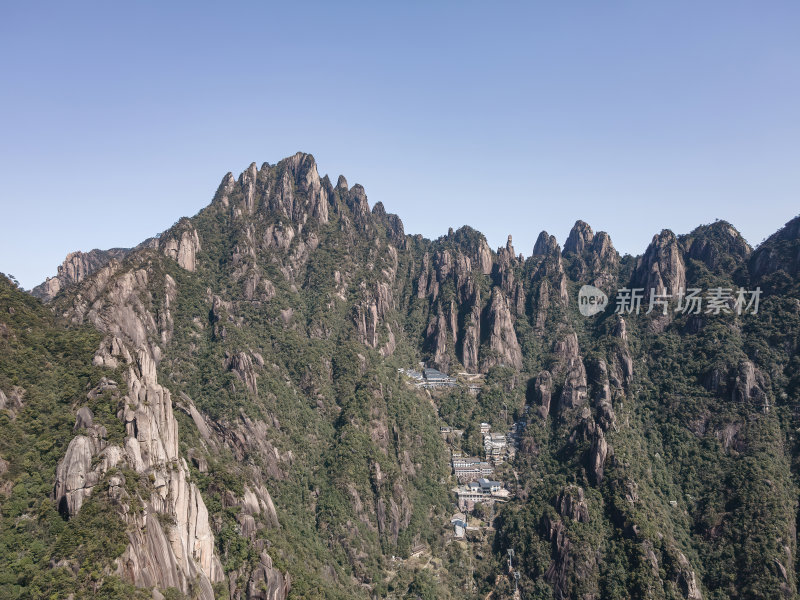 江西上饶三清山夏季山脉主峰航拍