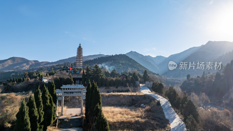 山西省佛教圣地景观万固寺历史文物