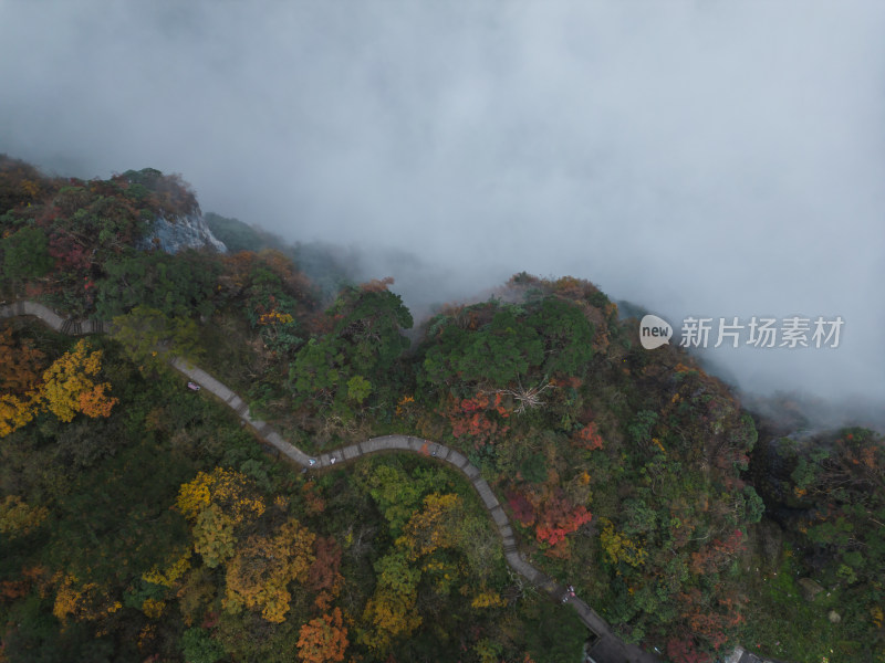 峨眉山雷洞坪航拍景观