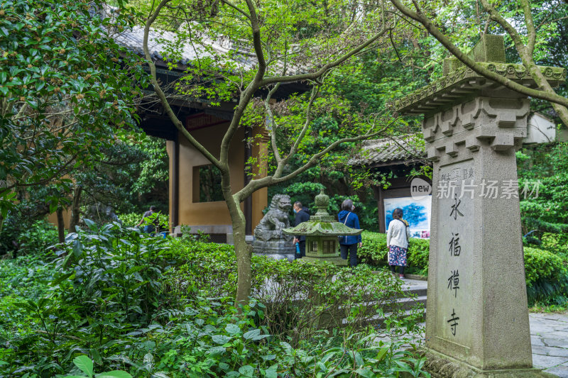 杭州飞来峰永福寺古建筑风光