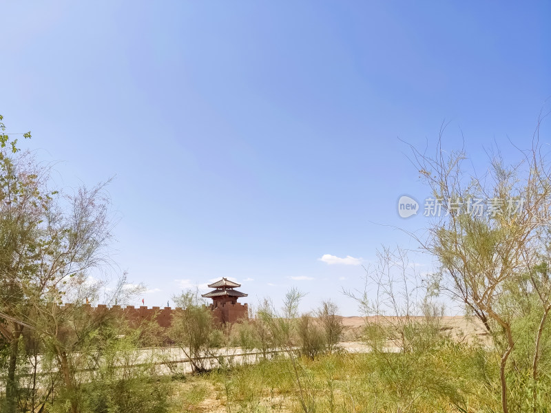 晴朗的夏日，敦煌阳关景区