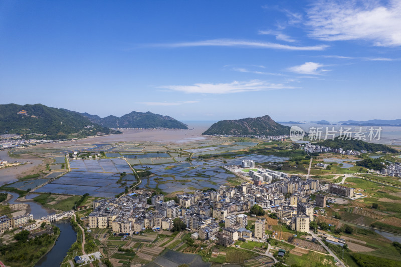 福建宁德霞浦沿海滩涂海田山水自然风光