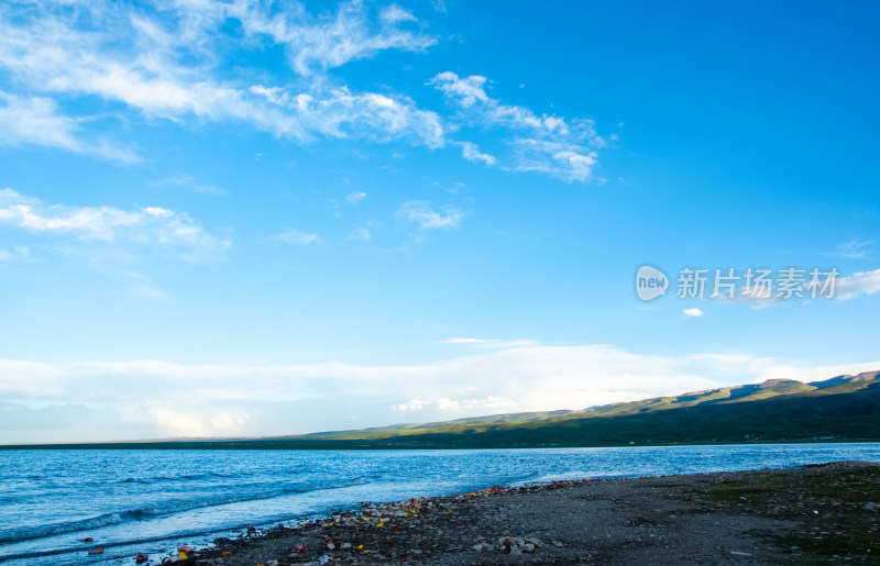 青海黑马河青海湖旅游景区自然湖泊风光