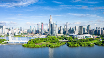 深圳城市风光航拍全景图