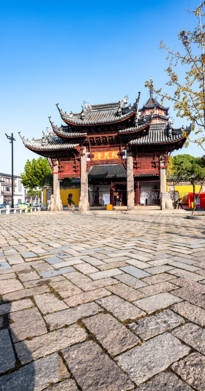 苏州北寺塔报恩寺秋色景观