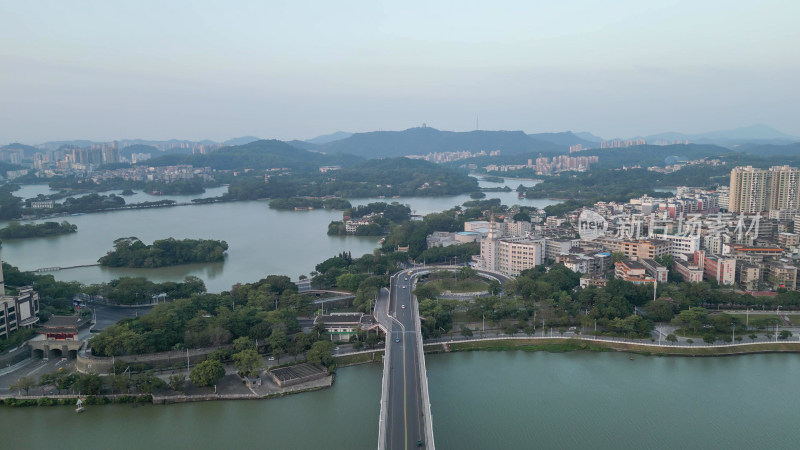 航拍广东惠州城市建设惠州宣传