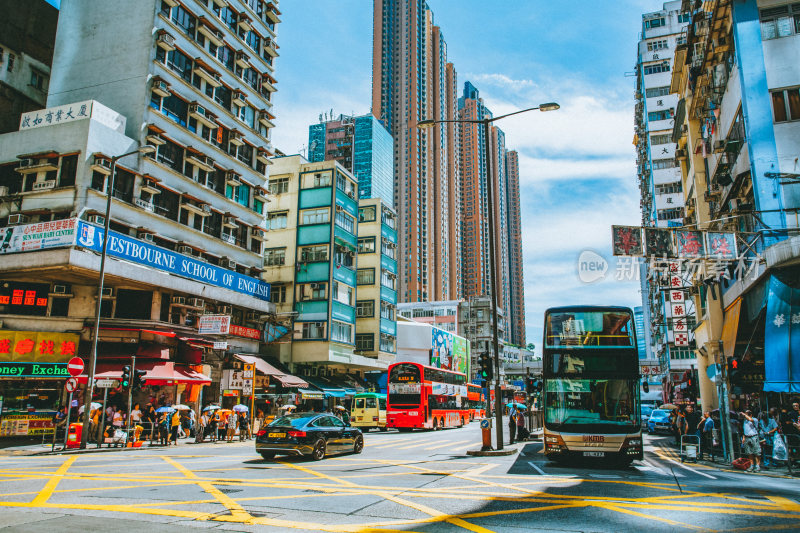 香港九龙城区城市风光