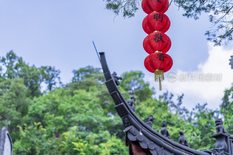 杭州西湖三天竺法镜寺古建筑风景