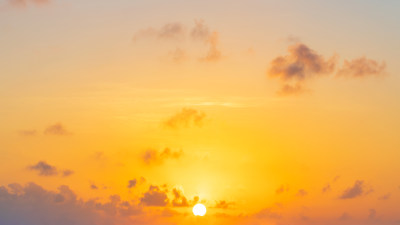 天空日落黄昏夕阳景观