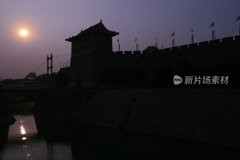西安南门城楼暮色