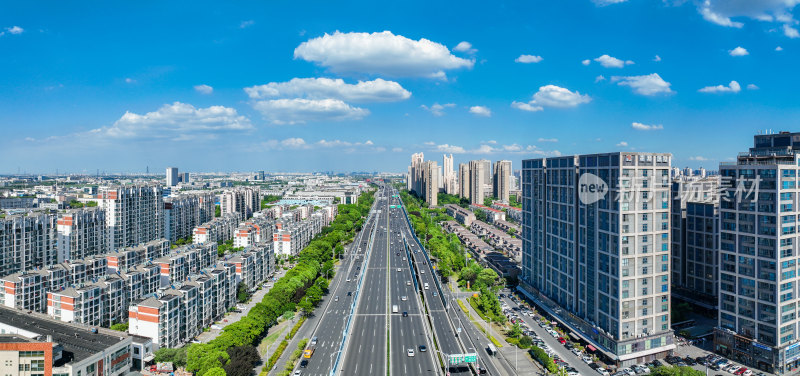 航拍昆山城市乡村建筑风光大景