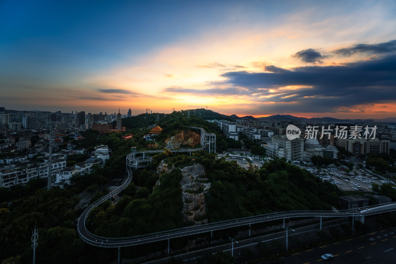 厦门山海健康步道晚霞