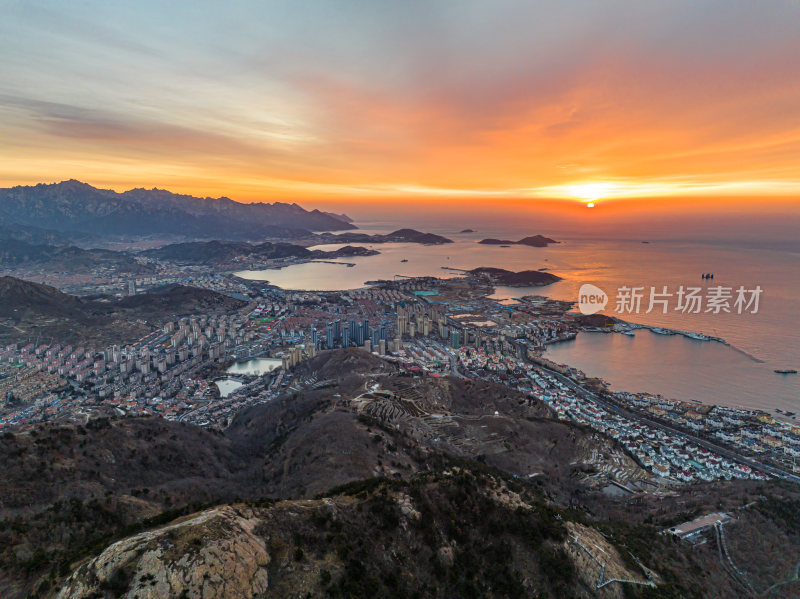 沙子口日出航拍景色