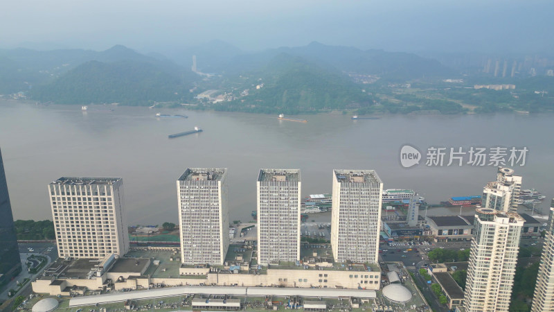 航拍湖北宜昌城市风光