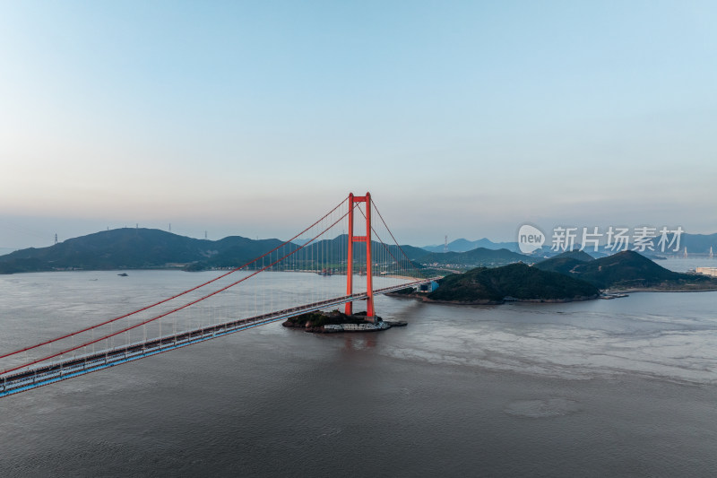 西堠门大桥夜景 舟山 跨海大桥 桥梁