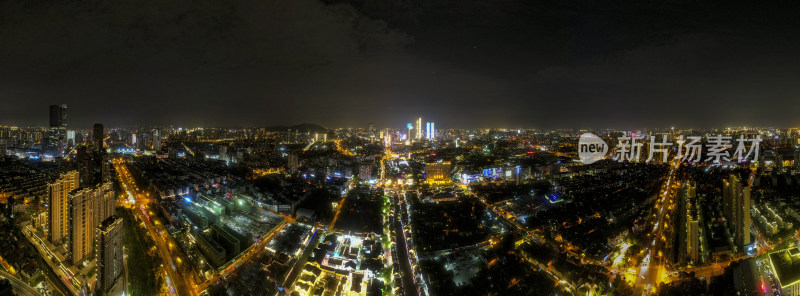 江苏无锡城市夜景全景图